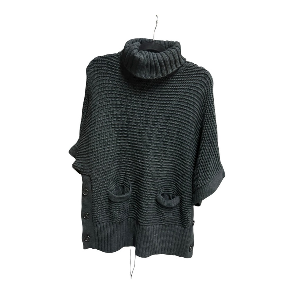 J. Crew Black Cotton/ Wool Blend Cowl Neck Sweater Size Small